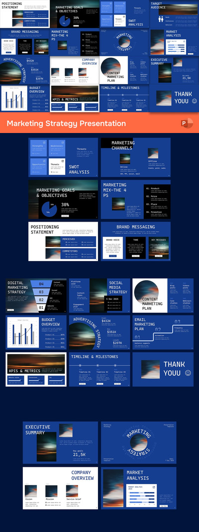 营销策略PPT模板 (PPTX)
