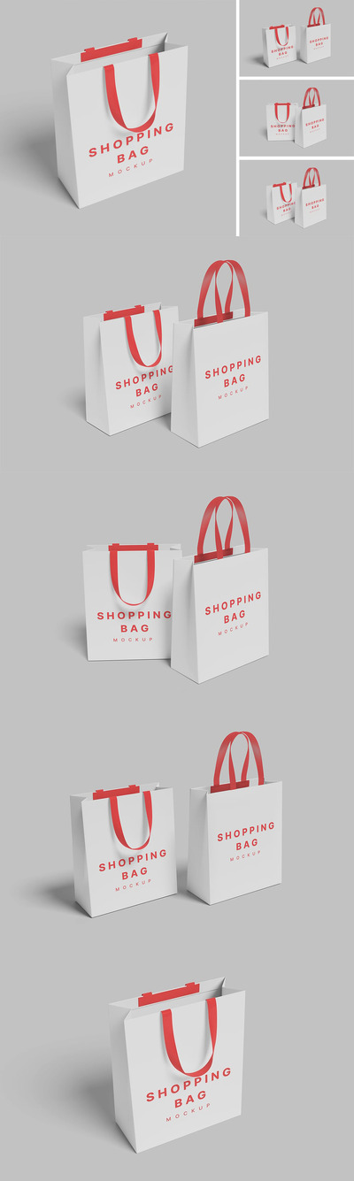 购物袋模型样机 (PSD,PDF)