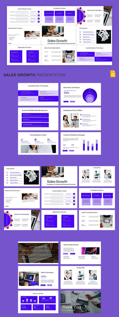 销售增长PPT模板 (PPTX)