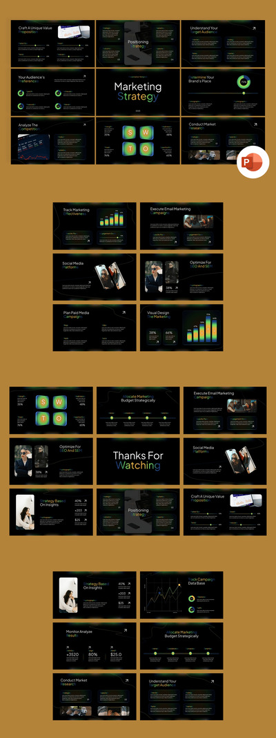 营销策略PPT模板 (PPTX)