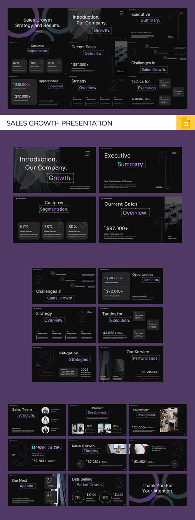 销售增长PPT模板 (PPTX)