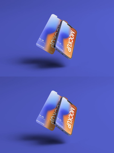 智能手机显示模型场景样机 (PSD)