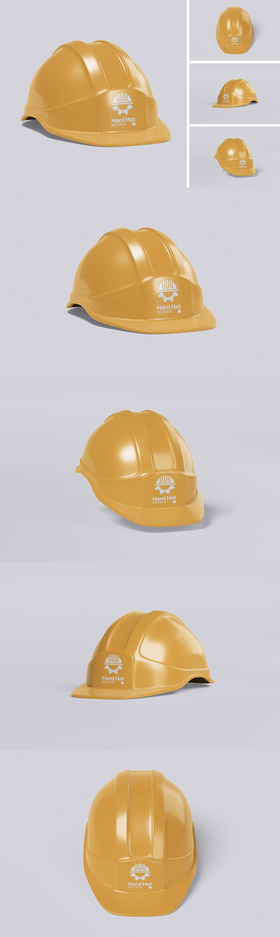 施工硬帽安全帽模型样机 (PSD,PDF)
