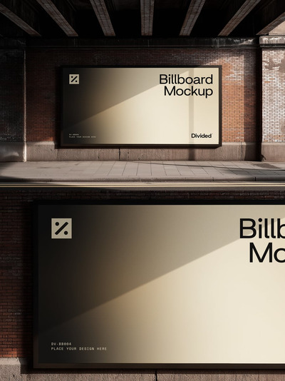 广告牌模型样机 (PSD)