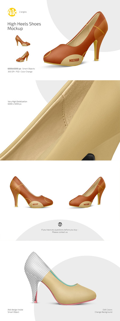 高跟鞋模型套装样机 (PSD)