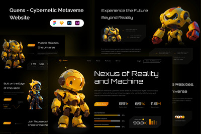 元宇宙项目网站UI模板 (FIG,PSD,SKETCH,XD)