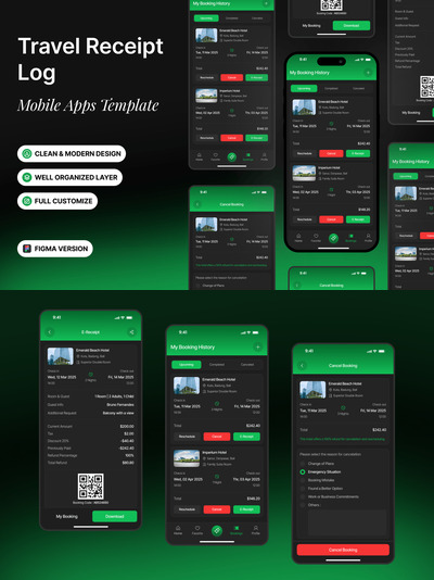旅行日志 - 移动应用APP UI KIT (FIG)