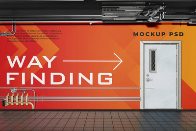 寻路广告模型样机 (PSD)