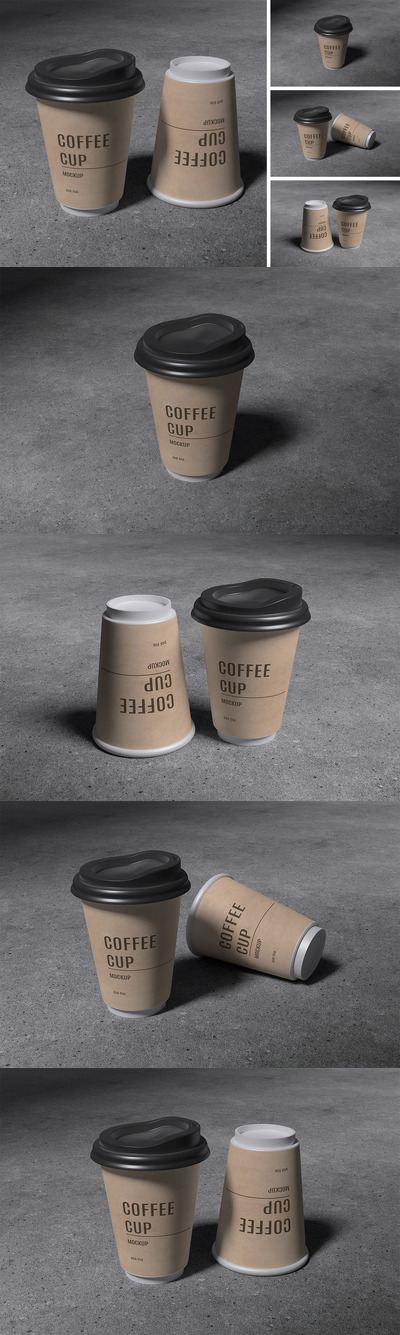 咖啡杯模型样机 (PSD,PDF)