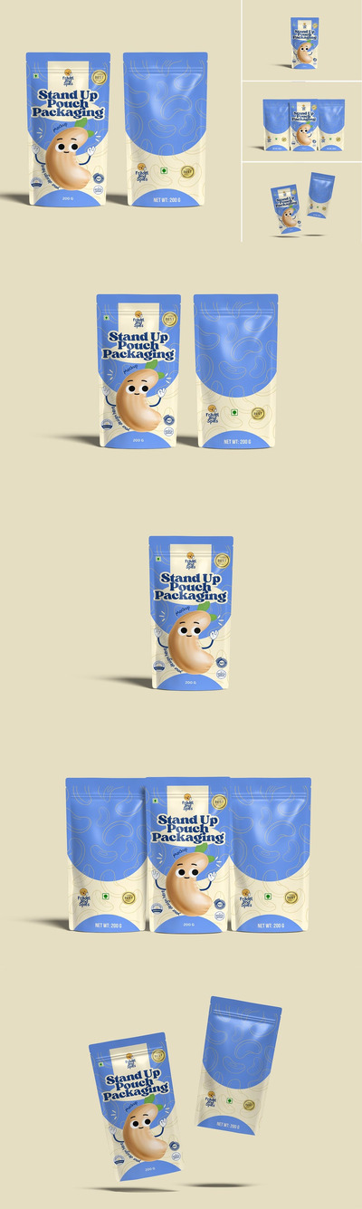 站立袋包装模型样机 (PSD,PDF)
