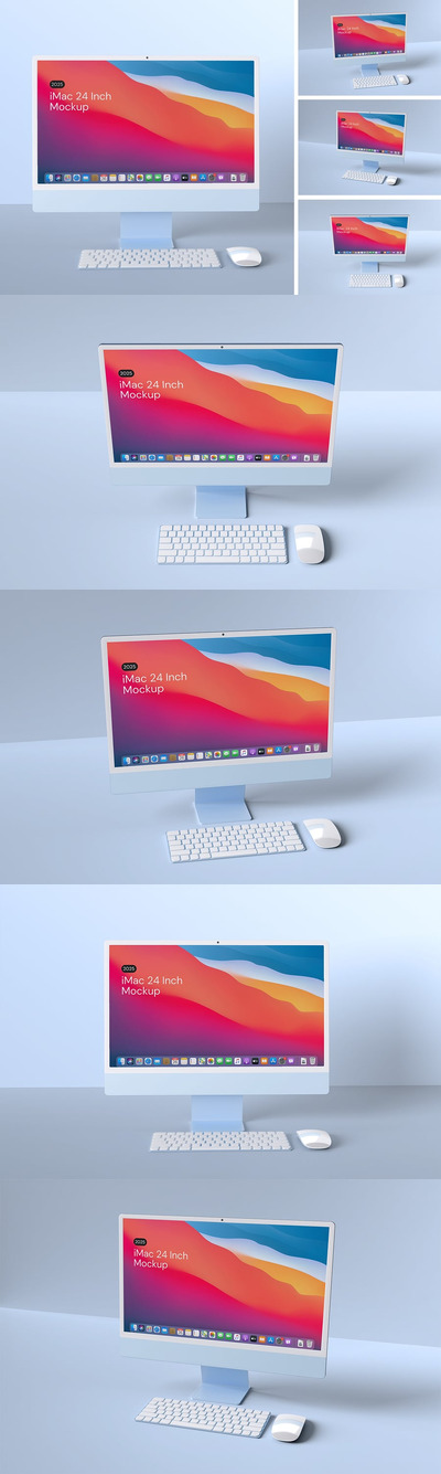 iMac模型样机 (PSD,PDF)