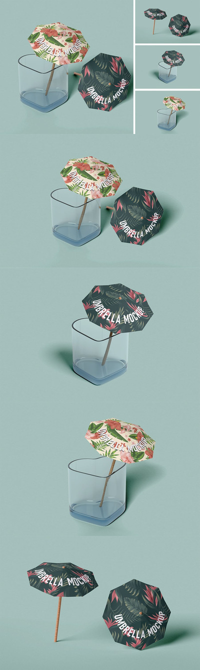 雨伞模型样机 (PSD,PDF)