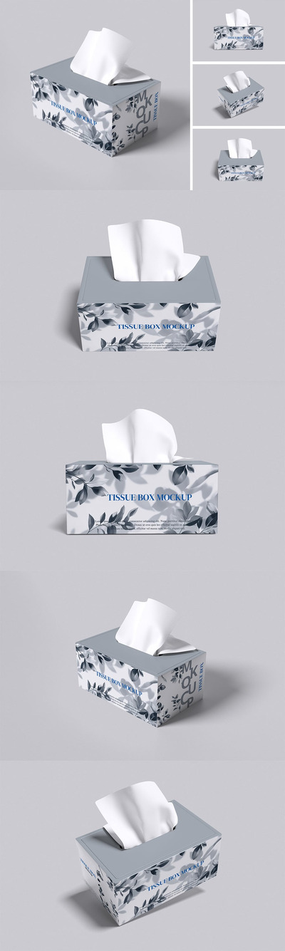 纸巾盒模型样机 (PSD,PDF)