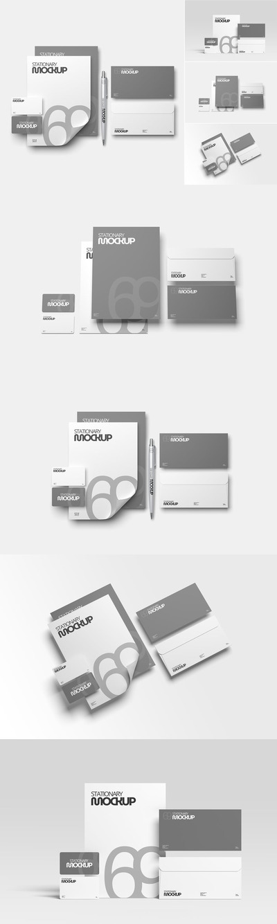 文具模型样机 (PSD,JPG,PDF)