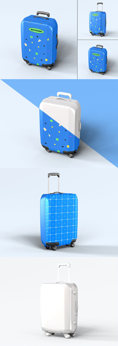 旅行手提箱模型套件样机 (PSD)