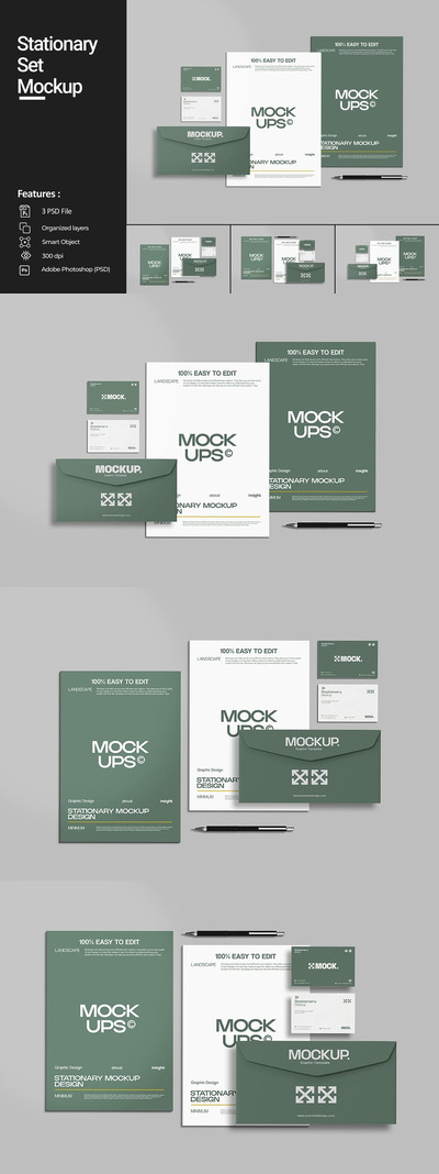 品牌文具VI设计模型样机 (PSD)