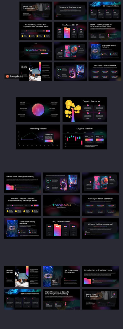 加密货币PPT模板 (PPTX)