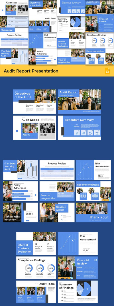 审计报告PPT模板 (PPTX)
