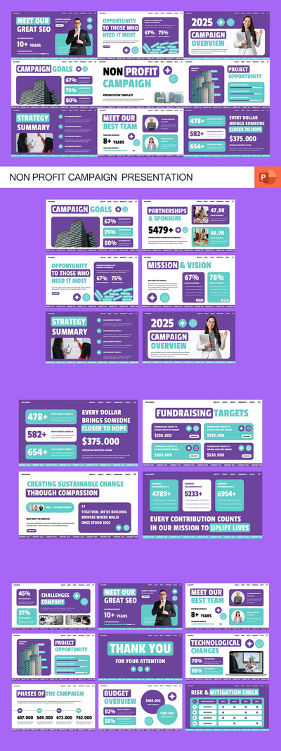 公益运动活动PPT模板 (PPTX)