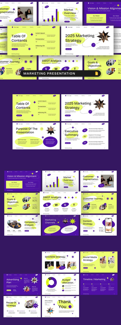 营销策略PPT模板 (PPTX)