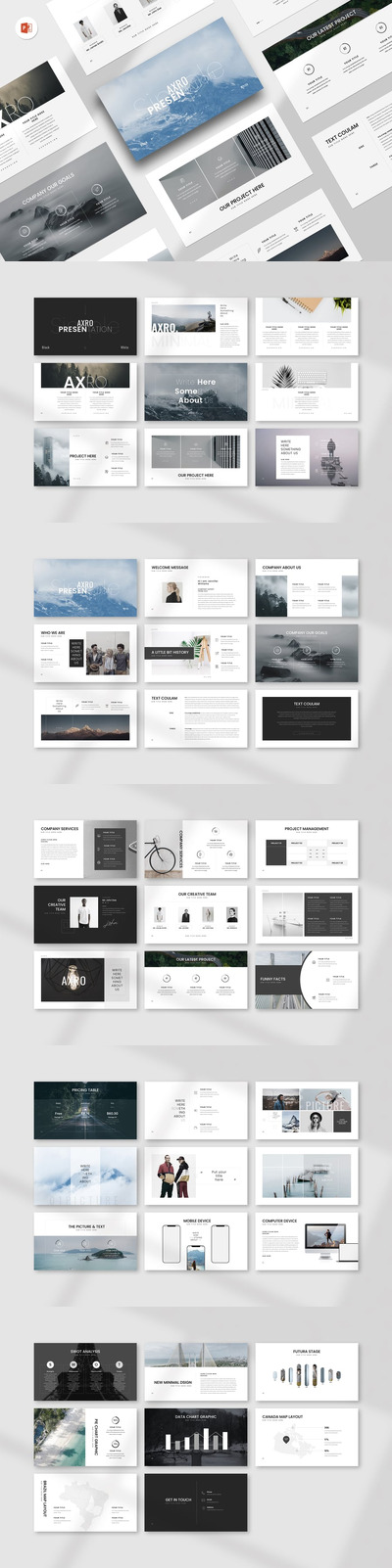 简单的极简主义设计呈现PPT模板（PPTX）