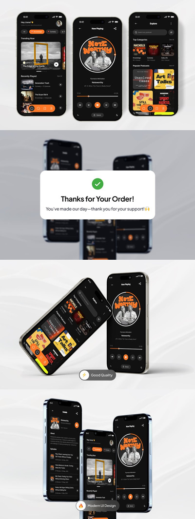 播客应用设计APP UI KIT (FIG)