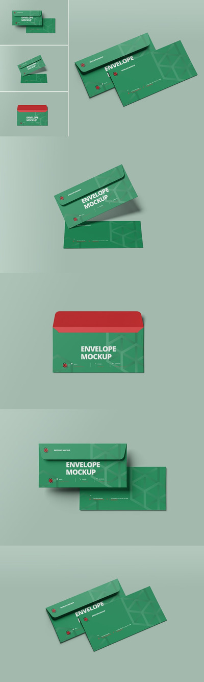 DL信封模型样机 (PSD,PDF)