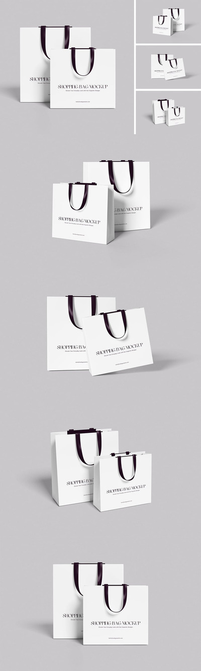 购物袋模型样机 (PSD,PDF)