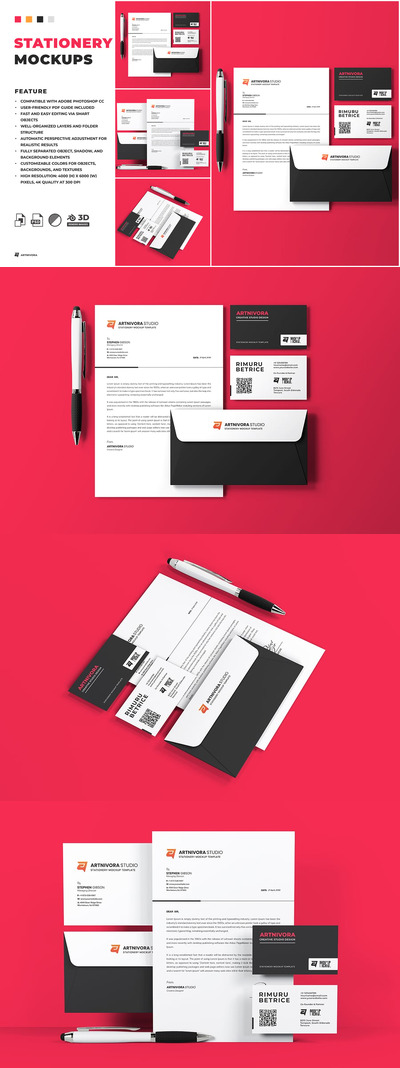 VI文具模型集样机 (PSD)