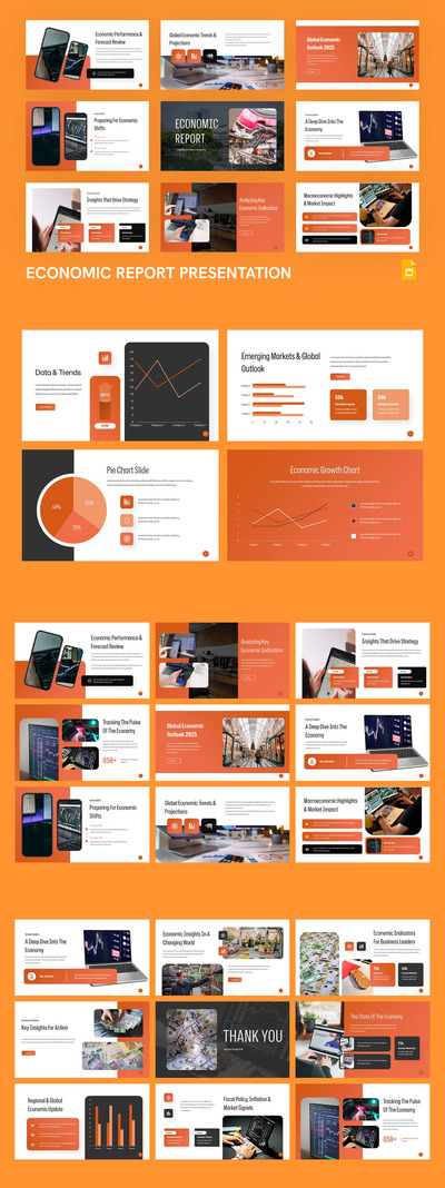 经济报告PPT模板 (PPTX)