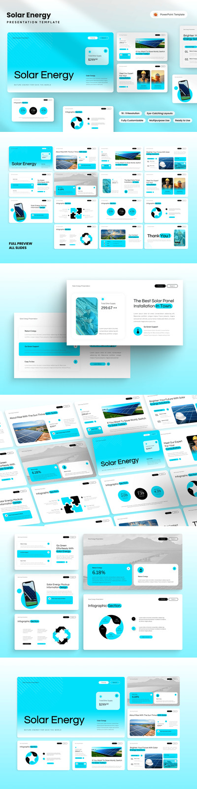 太阳能能源介绍PPT模板 (PPTX)