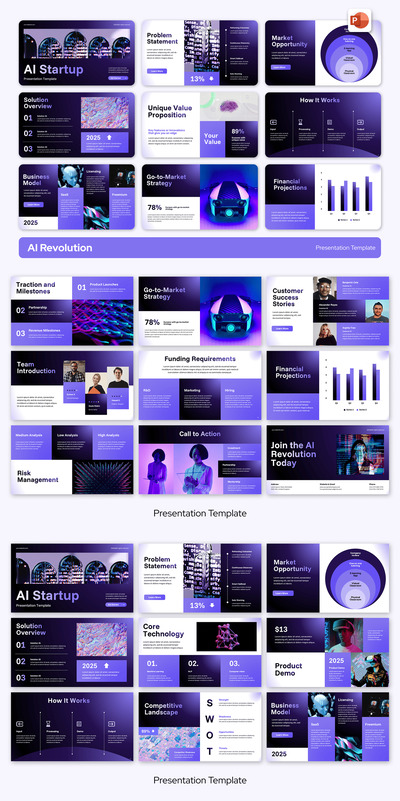 人工智能革命PPT模板 (PPTX)