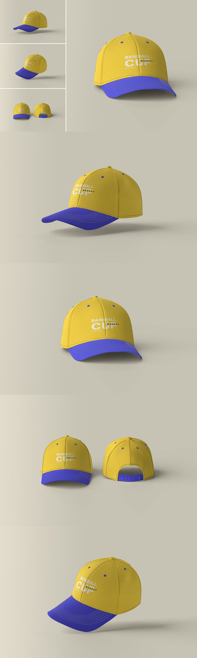 棒球帽模型样机 (PSD,PDF)