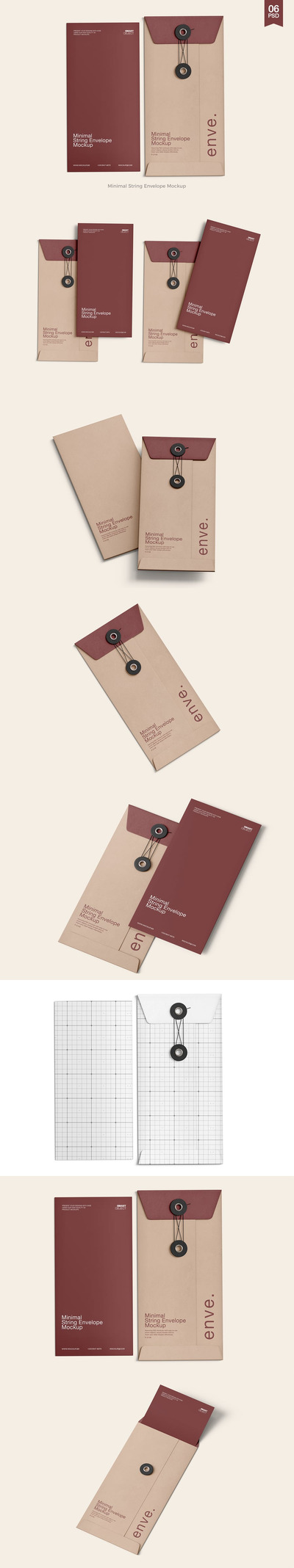 极简主义信封模型样机 (PSD)
