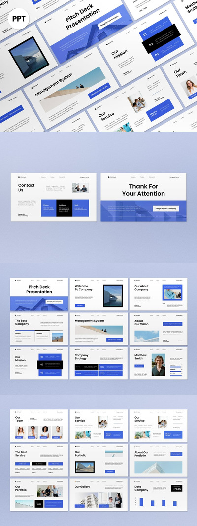 蓝色简约商务风PPT模板PPT模板 (PPT,PPTX)