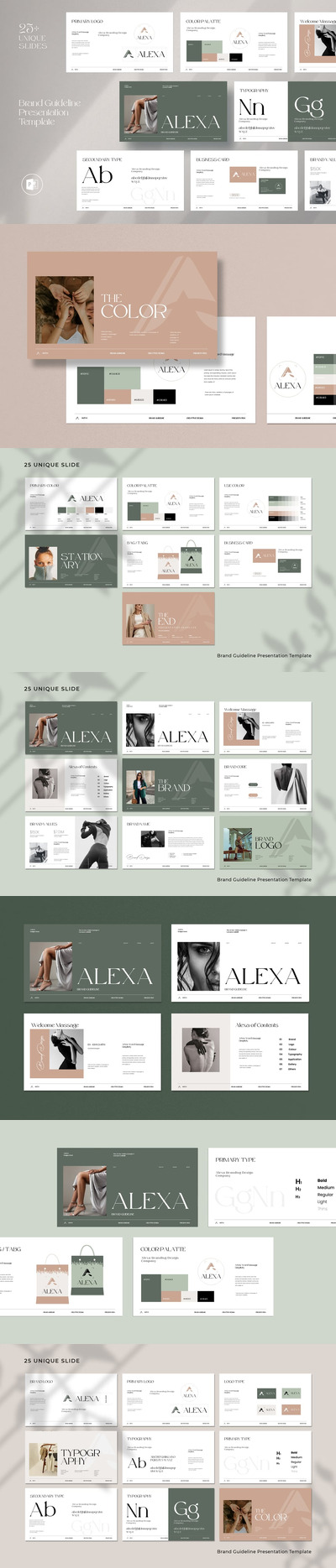 品牌指南演示模板PPT模板 (PPTX)