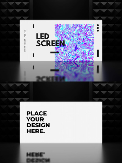 LED屏幕模型样机 (PSD)