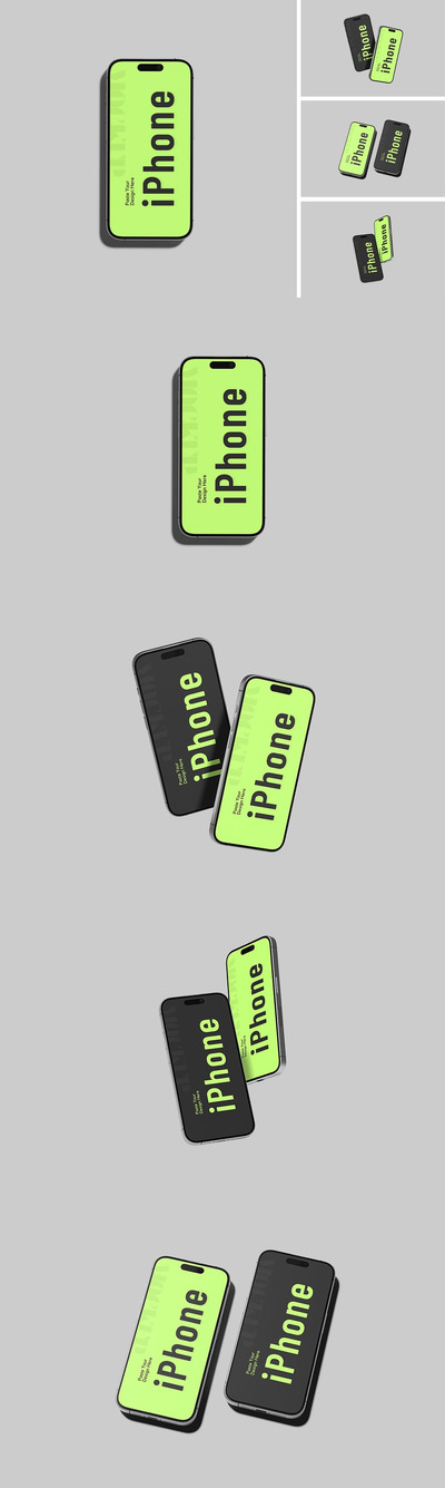 iPhone手机模型样机 (PSD,PDF)