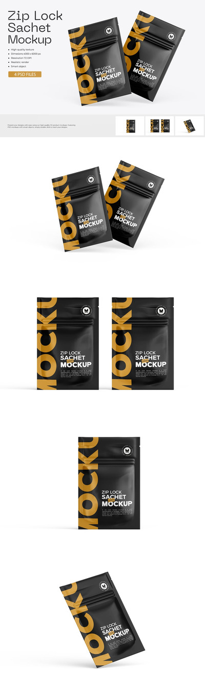 拉链囊包装模型样机 (PSD)