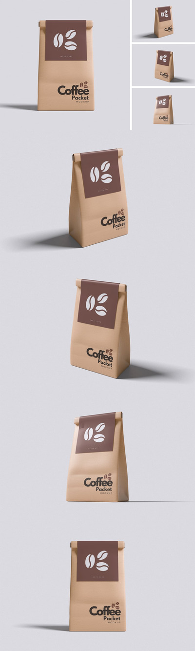 咖啡包模型样机 (PSD,PDF)