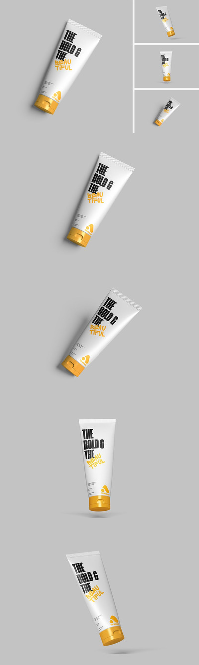 护肤品管模型样机 (PSD,PDF)