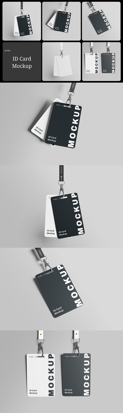 工牌设计模型样机 (PSD,PDF)