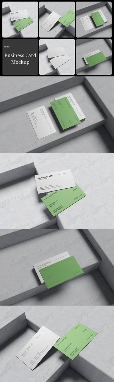 名片模型样机 (PSD,PDF)