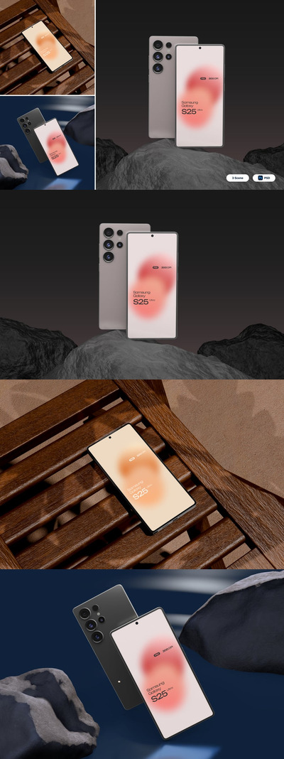 三星S25手机样机 (PSD)