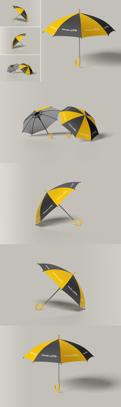 打开伞品牌模型样机 (PSD,PDF)