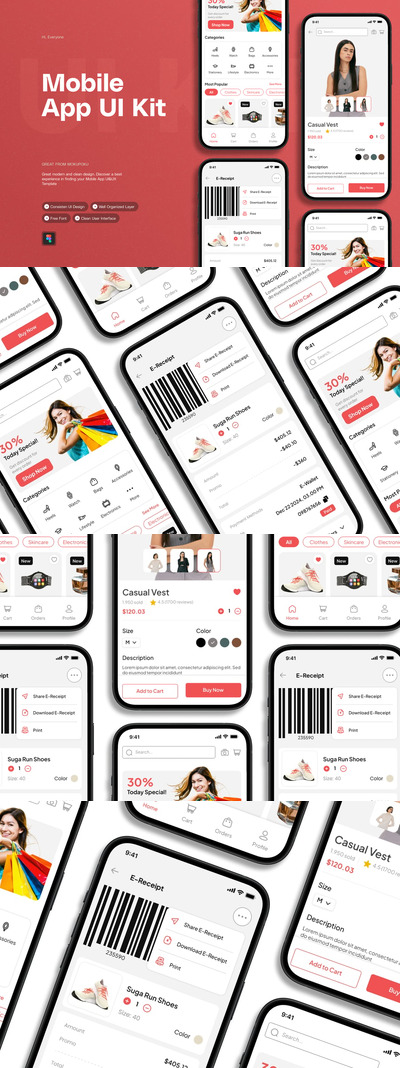 电子商务 - 移动应用APP UI kit (FIG)