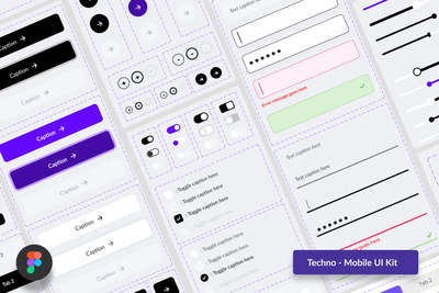 移动UI元件套件APP UI kit (FIG)