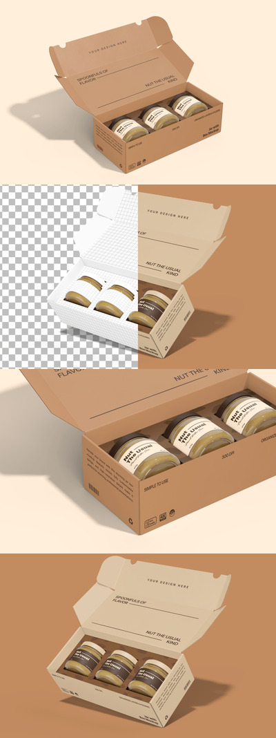 花生酱与盒子模型样机 (PSD)