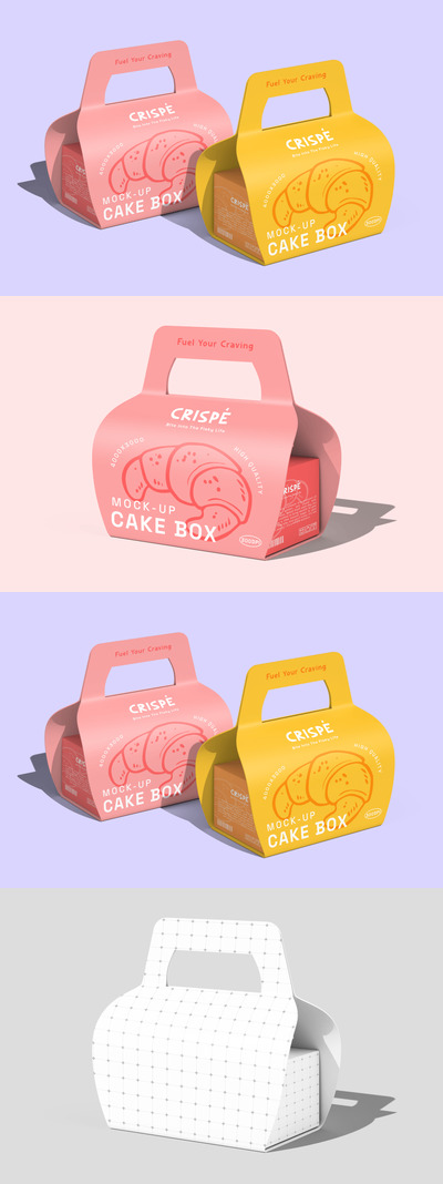 蛋糕盒模型样机 (PSD)