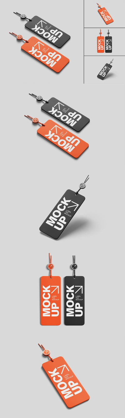 吊牌标签标签模型样机 (PDF,PSD)